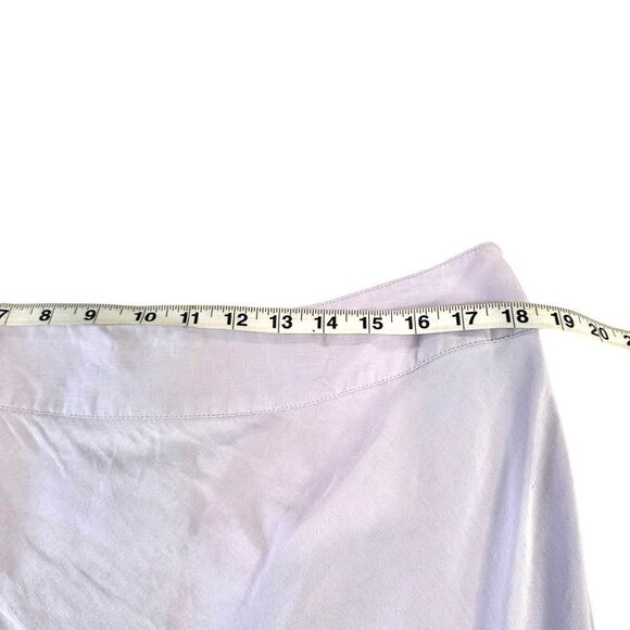 VTG Nine and Company Lilac Linen and Rayon Slip Midi Skirt, Size 16W - Picture 9 of 9